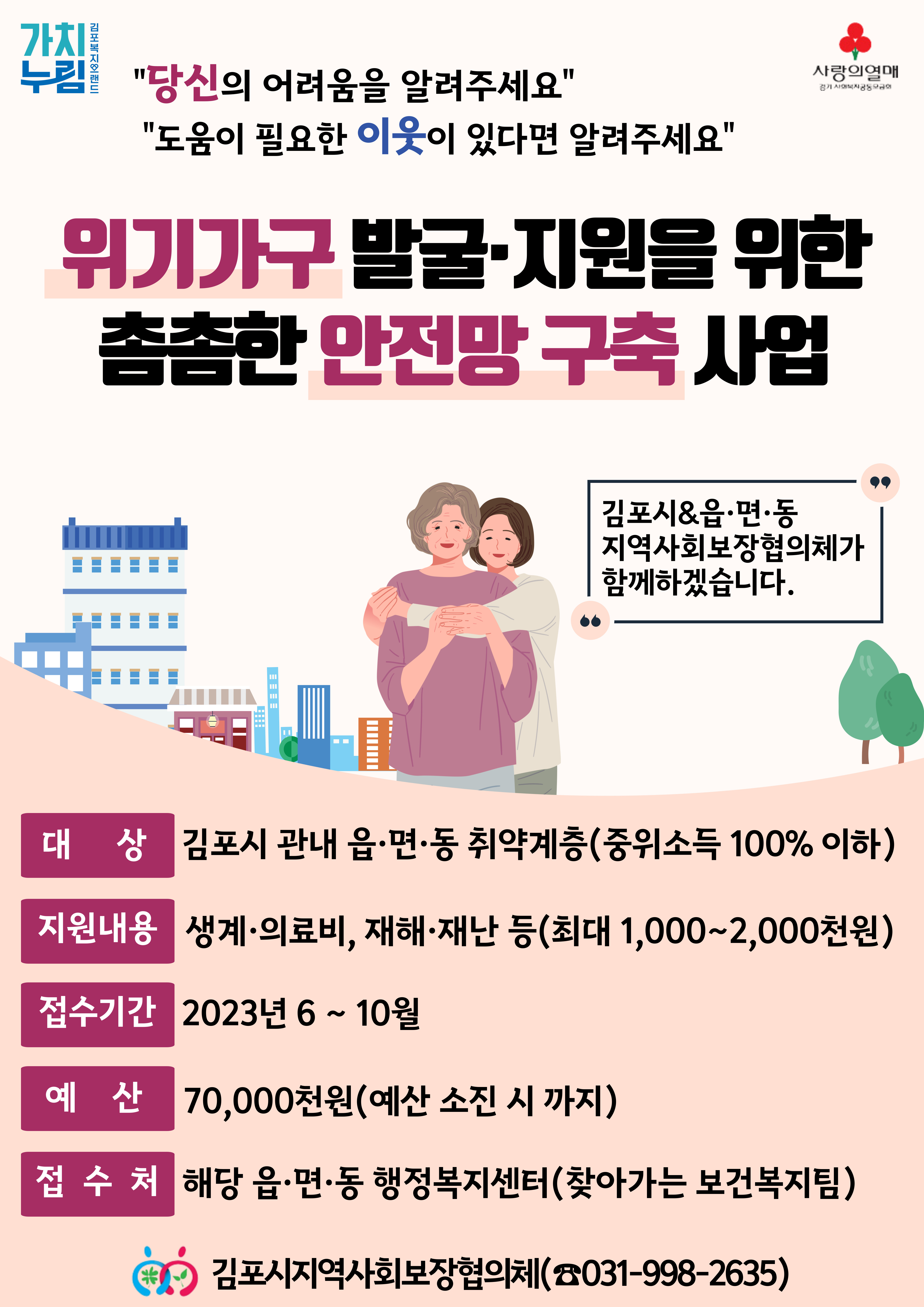 [김포시지역사회보장협의체]위기가구 발굴·지원을 위한 촘촘한 안전망 구축사업 이미지 1